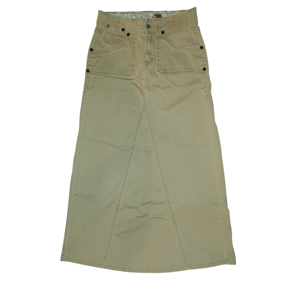 Levi's Y2K Classic Tan Maxi A Line Skirt - Picture 3 of 6
